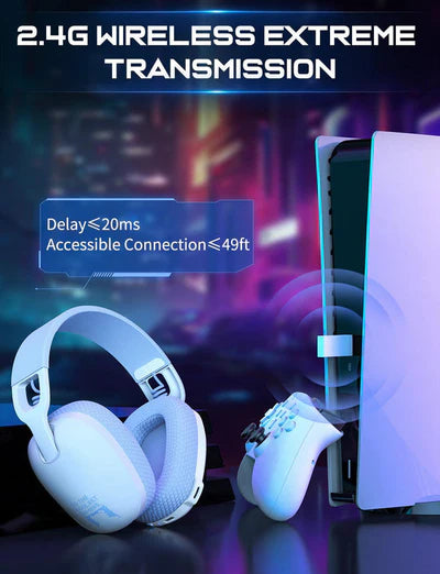 ONIKUMA B2 Wireless Headset Triple Mkde, Bluetooth + 2.4g Wireless + Wired Lightweight E-Sports Gaming Headphone Suitable for PC, PS4, PS5, Smart Phone, Mac ONIKUMA