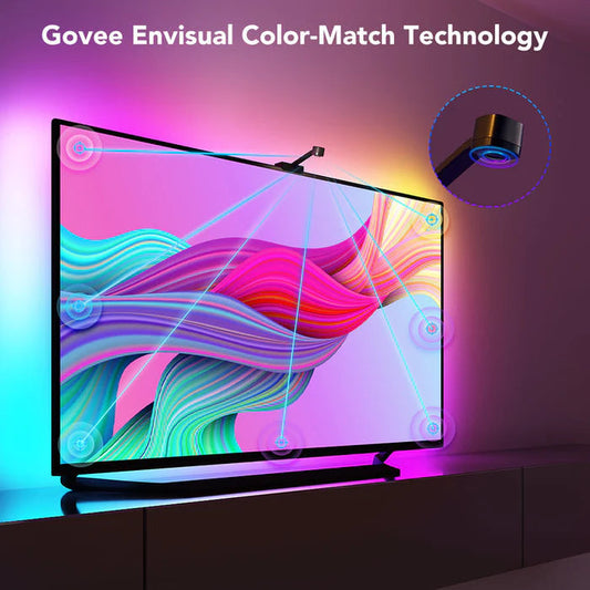 Govee Envisual TV LED Backlights with Camera, DreamView T1 RGBIC Wi-Fi TV Backlights for 55-65 inch TVs Govee