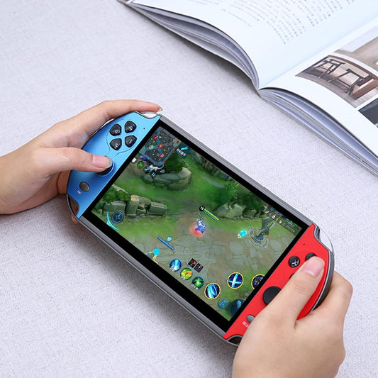X12 Plus 7 inch Video Game Console Handheld Portable MP5, Built in 1000 Games,16GB Memory, Nostalgic Arcade Game Console with Joystick,Support GBC/GBA/NES/MD/SMC/SFC gametricks