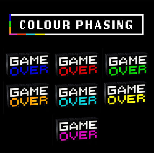 Game Over 8-Bit Pixel Light, Color Changing Light IPLAY
