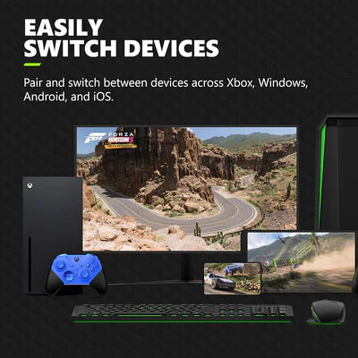 Xbox Elite Series 2 Core Wireless Controller – Blue – Xbox Series X|S, Xbox One, Windows PC, Android, and iOS MICROSOFT