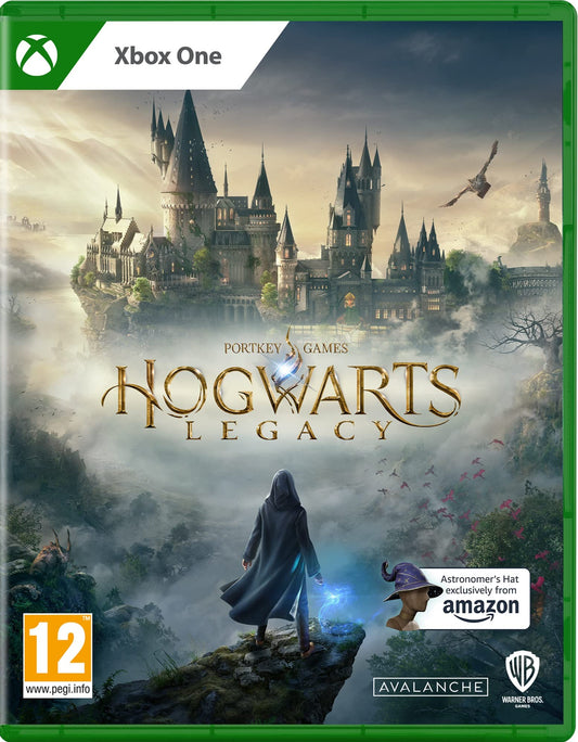Game cover for 'Hogwarts Legacy' on Xbox One with a castle and wizarding world design.
