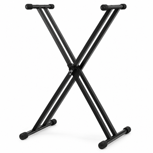 Double Braced X Keyboard Stand – Adjustable Black gametricks