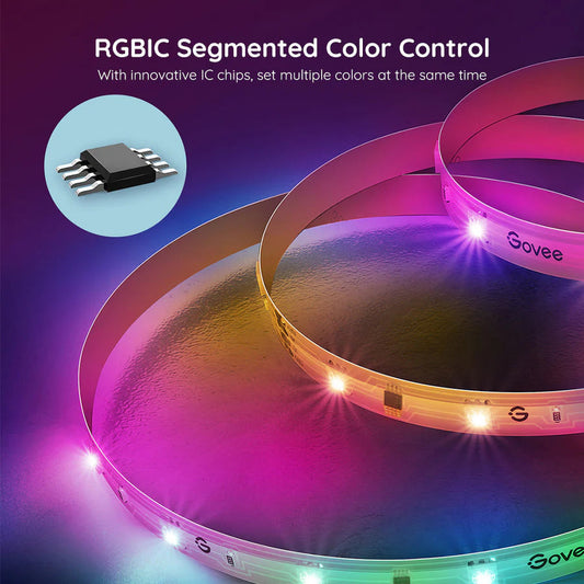 Govee RGBIC Basic Wi-Fi + Bluetooth LED Strip Lights - H618 Govee
