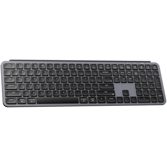 Keychron B6 Pro Space Gray ultra-slim wireless keyboard angled product view