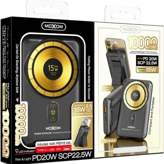 MOXOM 10000mAh PD20W SCP22.5W with LED Indicator Moxom