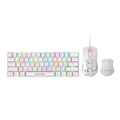 Bluetech 2 in 1 Combo 60% RGB Mechanical Gaming Keyboard & Mouse - White