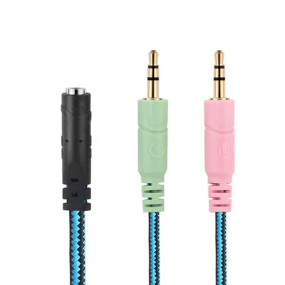 Kotion Each 3.5mm Jack Headset Splitter Y-Adapter 1 Female, 2 Male