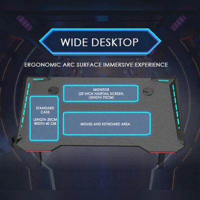 Z8 Gaming Desk, Headset Holder & Cup Holder - 120cm