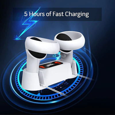 DOBE Fast Charging Dock with Rechargable Battery Pack for Meta Quest 2 VR Controllers DOBE