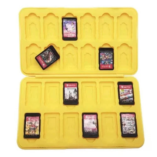 3D Pattern Game Card Case for Nintendo Switch with 24 Game Card Slots and 24 Micro SD Card Slots IPLAY