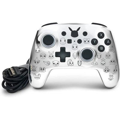 PowerA Enhanced Wired Controller for Nintendo Switch - Pikachu Black & Silver POWERA