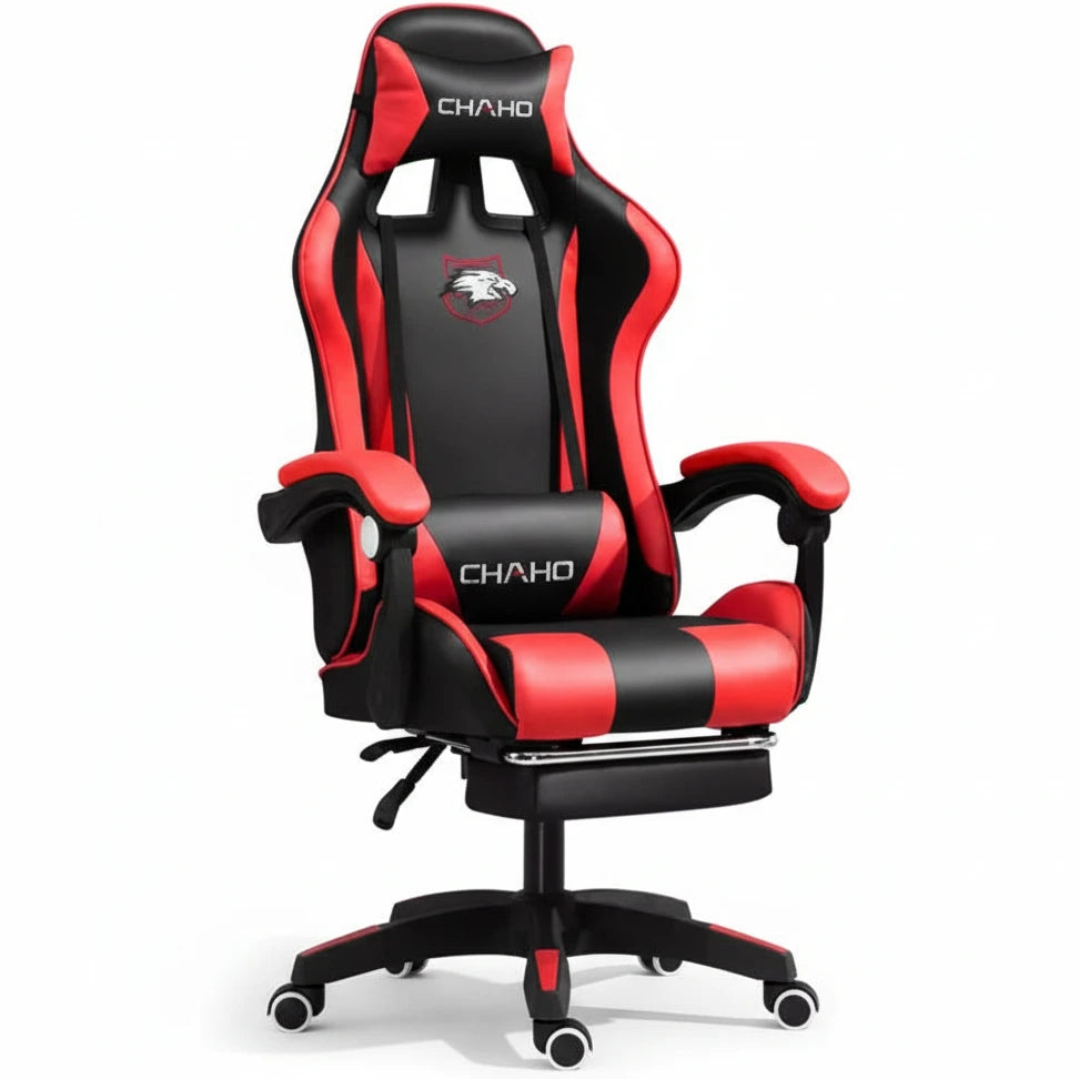 Chaho YT-055 Gaming Chair with Footrest - Red