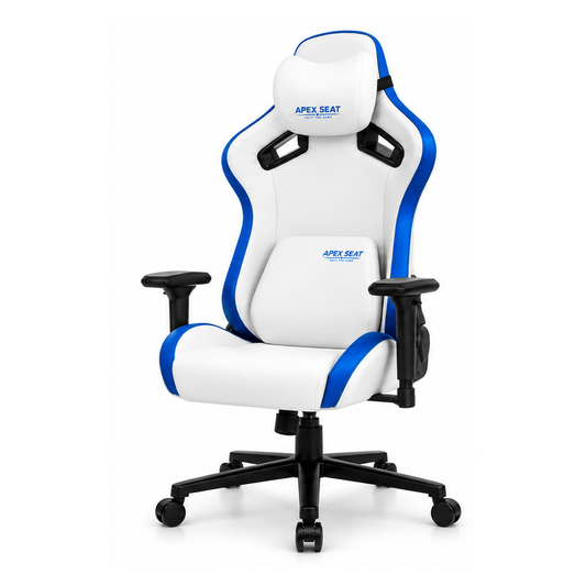 APEX SEAT SONIC Gaming Chair – White & Blue APEX SEAT
