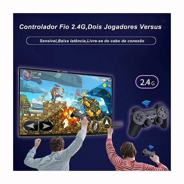 X8 Video Game emulator Stick, Android 5G 8K TV Box Dual System with 2.4G Dual Wireless Controllers