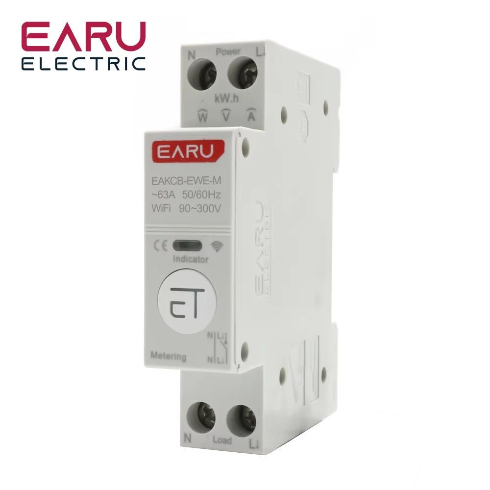 EARU 63A Smart WiFi Circuit Breaker 1P – eWeLink App Control, Alexa & Google Compatible - gametricks