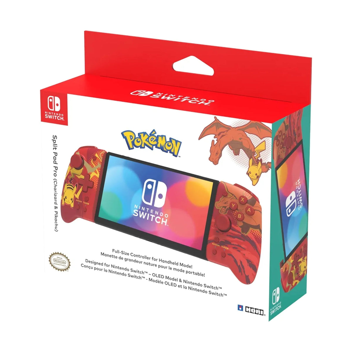 Hori Split Pad Pro Handheld Controller For Nintendo Switch & Nintendo Switch Oled - Pikachu & Charizard