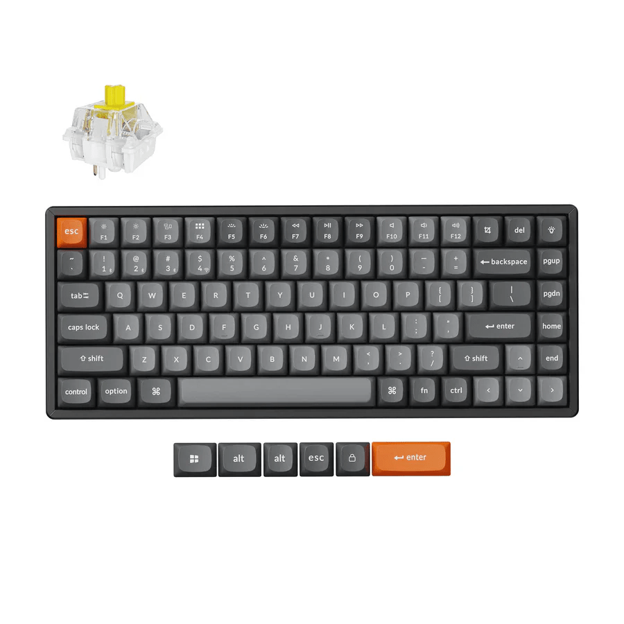 Keychron K2 Max QMK Wireless Mechanical Keyboard With 75% Layout, Super Banana Switch - gametricks