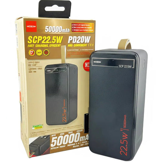 MOXOM 50000mAh PD20W SCP22.5W Power Bank - gametricks