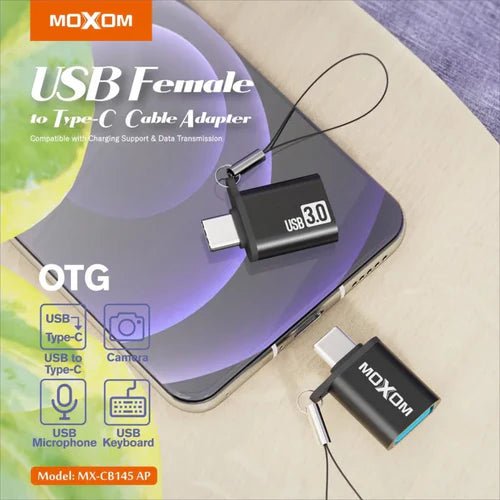 MOXOM USB Female to Type - C Cable - Adapter - gametricks