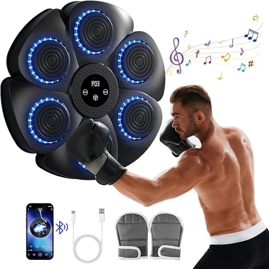 MUSIC BOXING MACHINE , Smart Bluetooth Boxing Machine Wall Mounted Boxing Training Stress Relief - gametricks