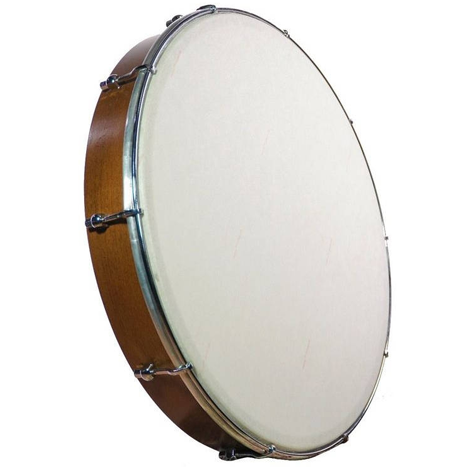 Professional Bandir Tambourine 40cm angled view
