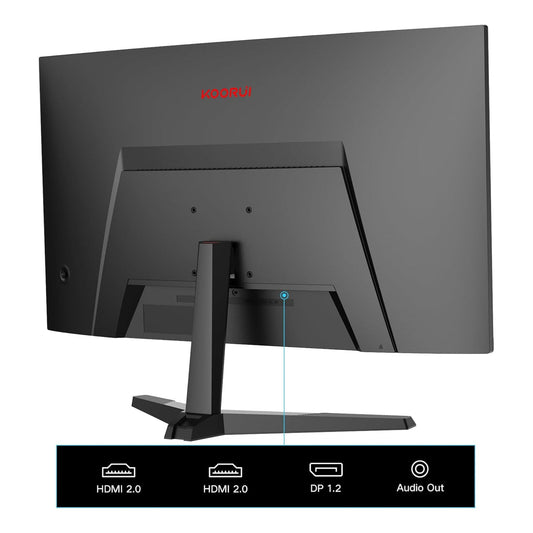 KOORUI 24E6CA 24 inch FHD 180Hz 1ms 1500R VA Display Curved Gaming Monitor