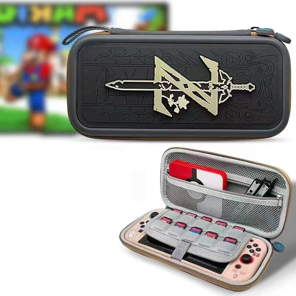 3D Pattern Deluxe Hard Protective Carrying Bag for Nintendo Switch - Zelda Black IPLAY