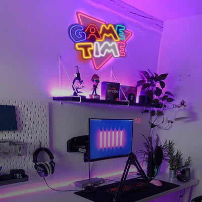 LED Light Neon Sign For Wall Decor 39×32 cm - Game Time