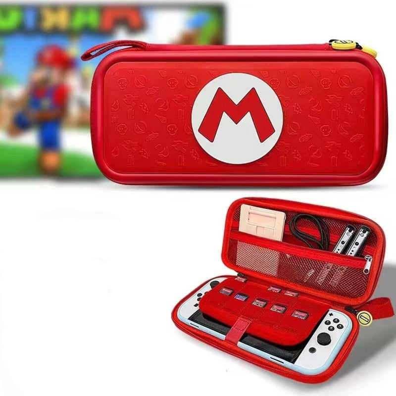 3D Pattern Deluxe Hard Protective Carrying Bag for Nintendo Switch - Super Mario Red IPLAY