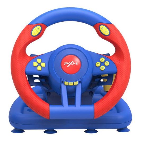 PXN V3 Pro 180 Degree Steering Wheel with Pedals, Vibration Feedback fot for PC, PS3, PS4, Xbox One & Series XS, Nintedno Switch - Red/Blue PXN