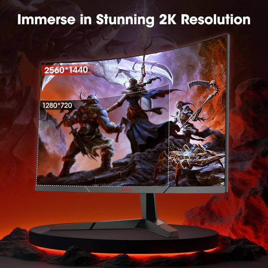 KOORUI 27E6CA 27 Inch FHD 180Hz 1500R VA HDR10 Curved Gaming Monitor
