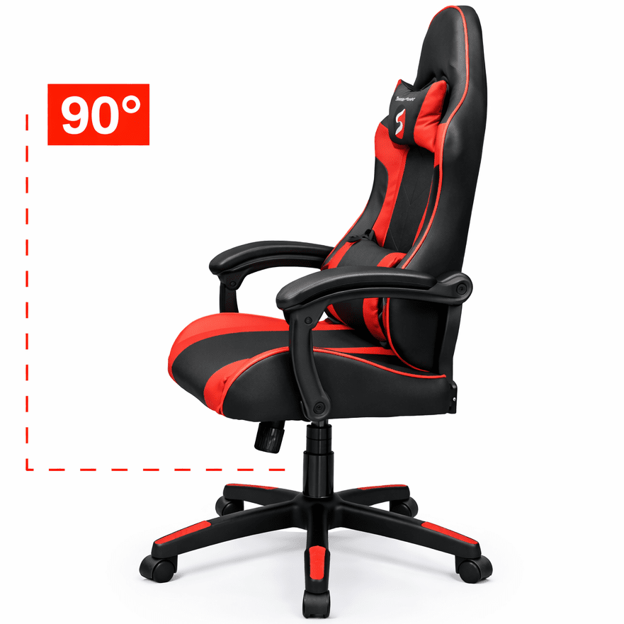 Shadow power gaming chair with massage and foot rest - adjustable height - gametricks