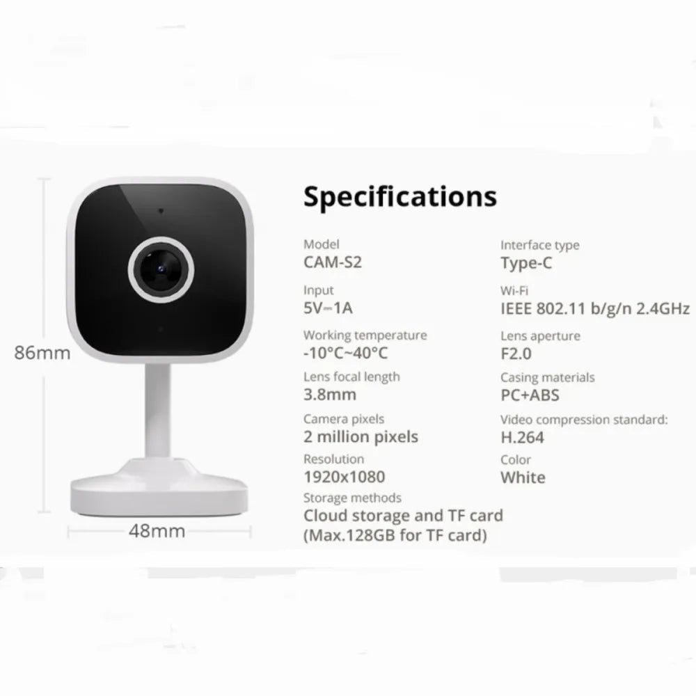 SONOFF CAM Slim 2nd Gen Smart Security Camera WiFi HD Indoor - gametricks