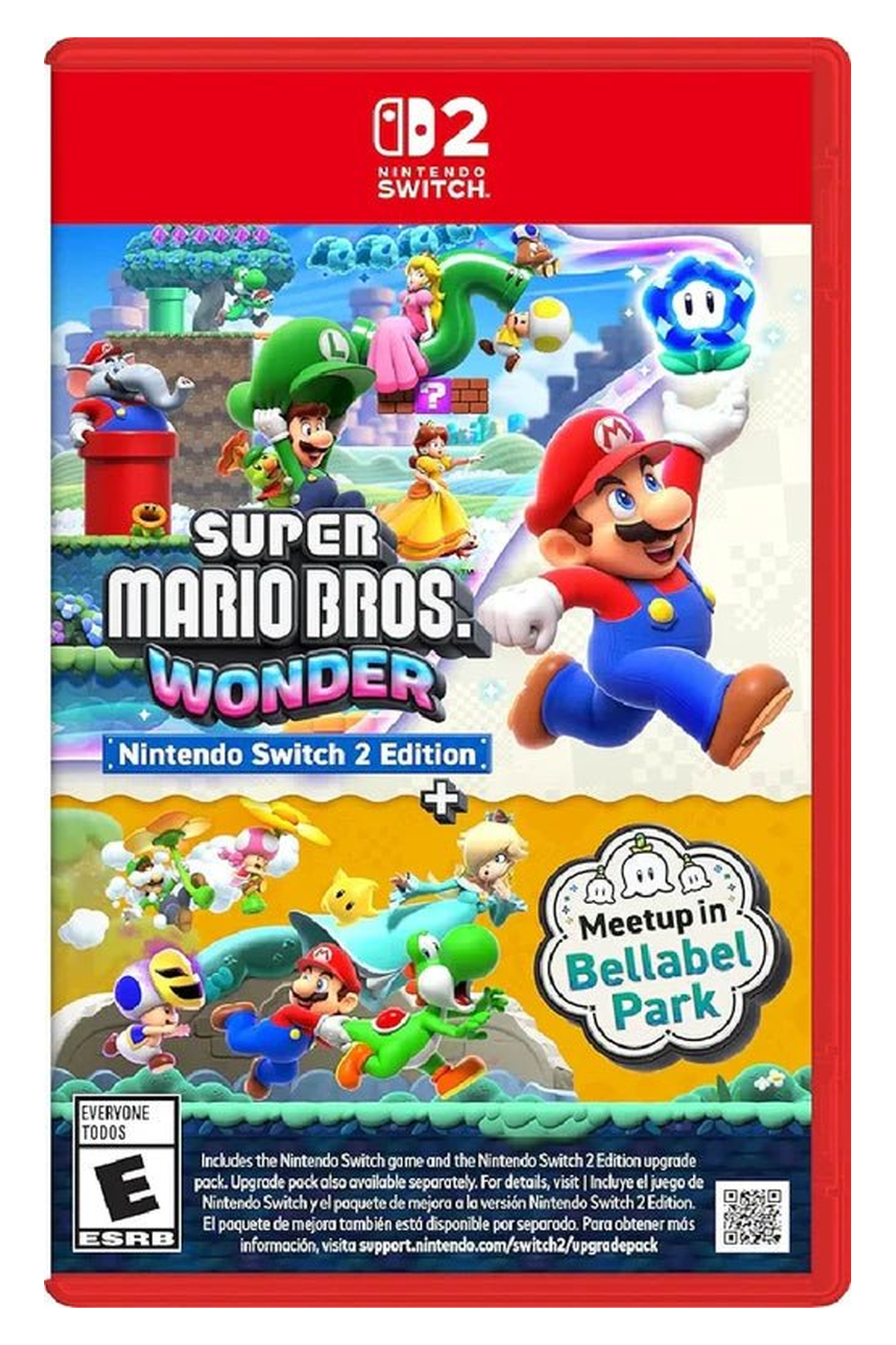Super Mario Bros. Wonder Nintendo Switch 2 Edition + Meetup in Bellabel Park – Nintendo Switch 2 physical game cover, front view