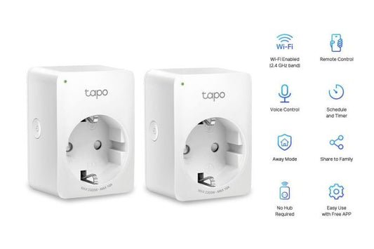TP-Link Tapo P100 (2-Pack) Smart WiFi Plug | App Control & Voice Assistant Support TP-LINK