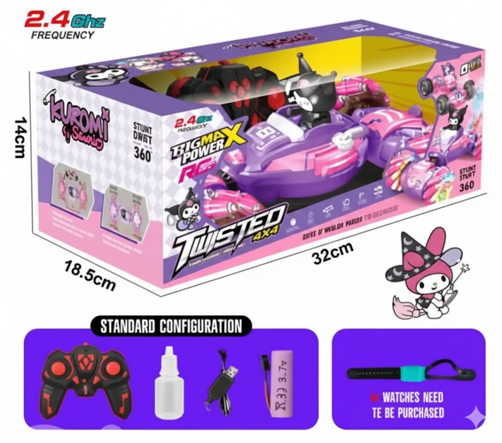 Collective characters stunt crazy remote control car with motion