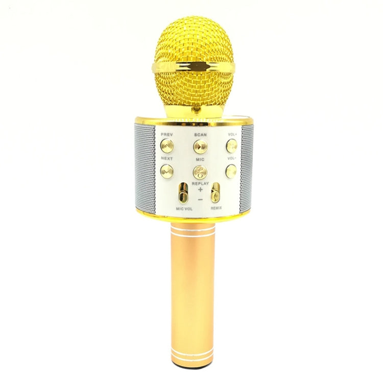 WS-858 Karaoke Microphone - Gold