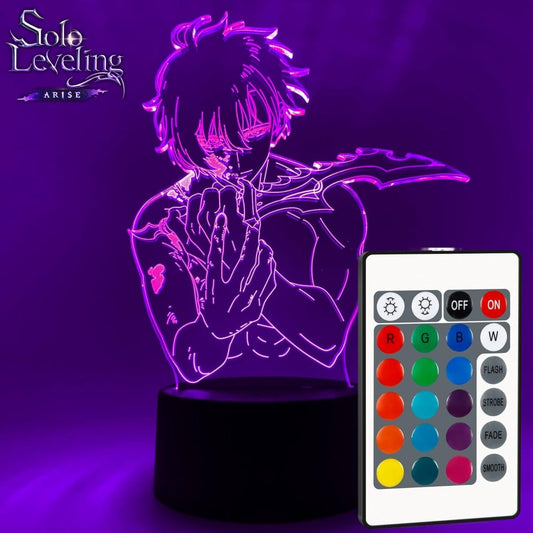 Otaku Lamp Sung Jinwoo Solo Leveling 3D Anime LED Night Light Otaku