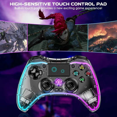 P05 Ergonomic RGB Wireless Controller with Turbo Function and Back Buttons for PS3, PS4, PC, Mobile Phones & Nintendo Switch IPLAY