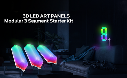 Smart 3D LED RGB Wall Lights, Smart RGBIC Hexagon Shape Lights TUYA