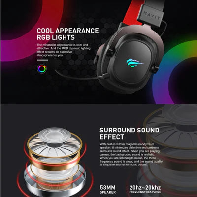 Havit H2002G 2.4GHz Wireless Gaming Headset For PC & PS4 HAVIT