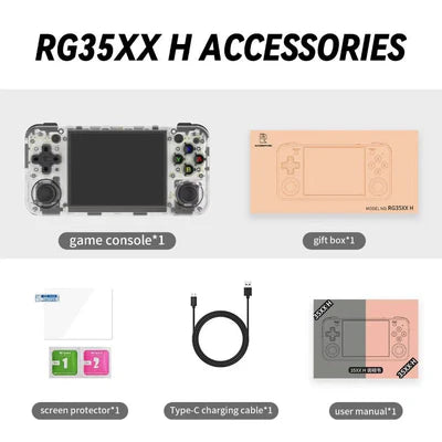 RG35XX H Linux Retro Handheld Game Console with a 64G Card Pre-Loaded 5570 Games, IPS Screen Supports 5G WiFi Bluetooth HDMI and TV Output Anbernic