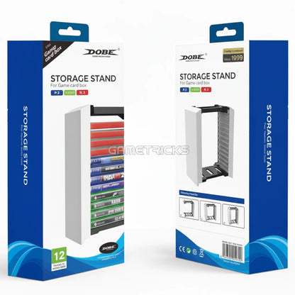 Dobe Game Disc Storage Stand For pS5, PS4, Xbox & Nintendo Games - Black/White DOBE