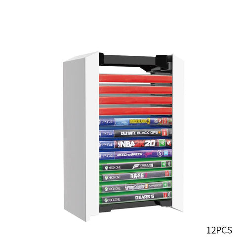 Dobe Game Disc Storage Stand For pS5, PS4, Xbox & Nintendo Games - Black/White DOBE