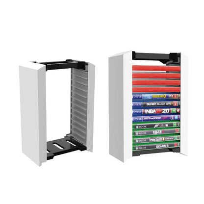 Dobe Game Disc Storage Stand For pS5, PS4, Xbox & Nintendo Games - Black/White DOBE