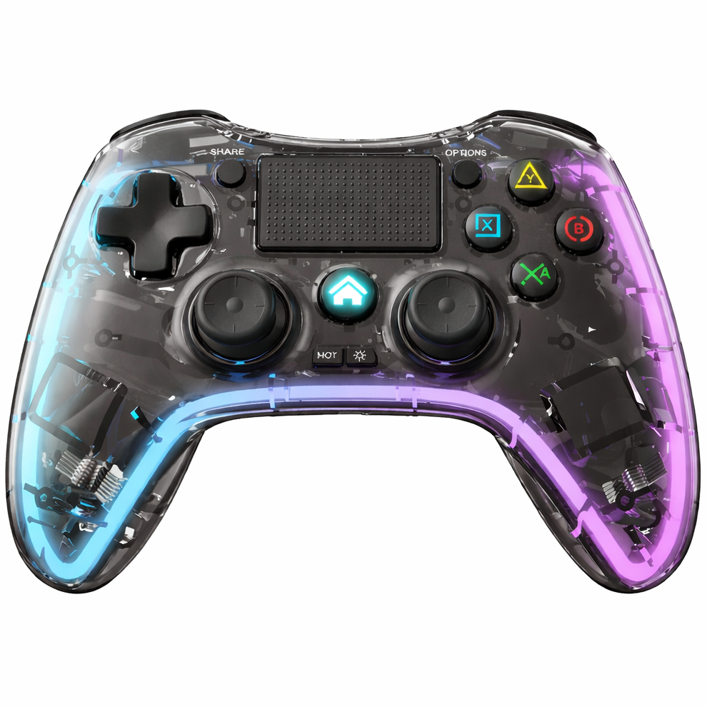 P05 Ergonomic RGB Wireless Controller with Turbo Function and Back Buttons for PS3, PS4, PC, Mobile Phones & Nintendo Switch IPLAY
