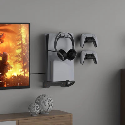 Dobe Wall mount bracket, Wall Stand For PS5 Slim & Fat Console & Controllers DOBE