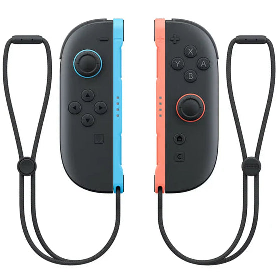 Two gaming controllers with lanyards on a white background