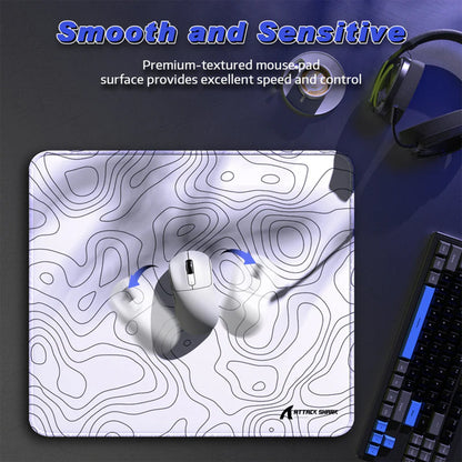 Attack Shark CM02 eSport Gaming Mouse Pad - White with Contour Line